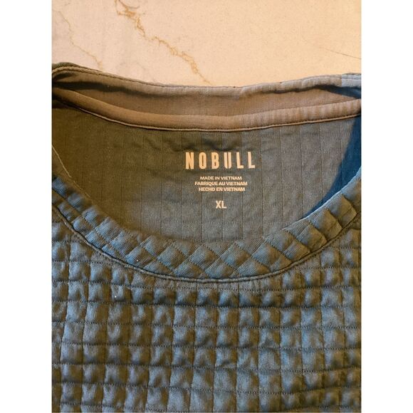NOBULL Quilted Crew Pullover Sz XL Green Sweatshirt Athleisure - Picture 2 of 6